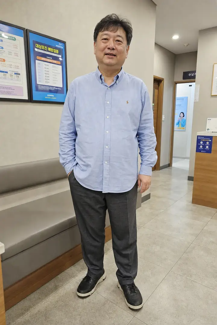 병원 대기 공간에서 촬영한 최초 관찰 사진